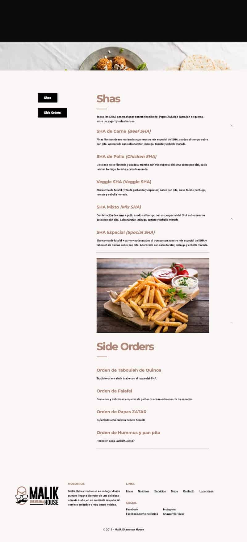 Malik Menu