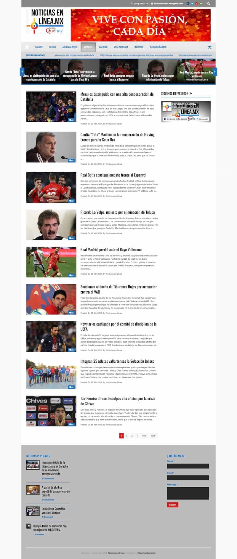 Newspaper Web Development