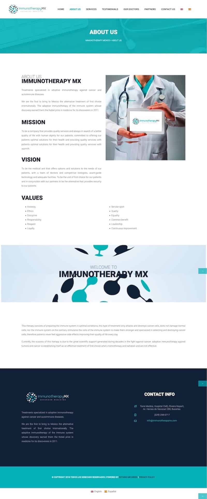 Chriz Marshall-Web Design-About Us-ENG-Immunotherapy Mexico